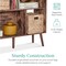 Best Choice Products 3-Tier Mid-Century Modern Wooden Bookcase w/ Removable Back Panels, Offset Pine Legs